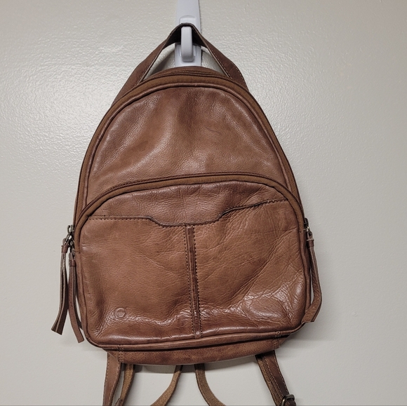 born distressed leather backpack Born Brown Leather Backpack Purse